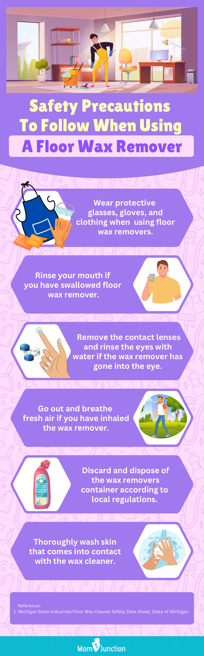 Safety Precautions To Follow When Using A Floor Wax Remover (Infographic)