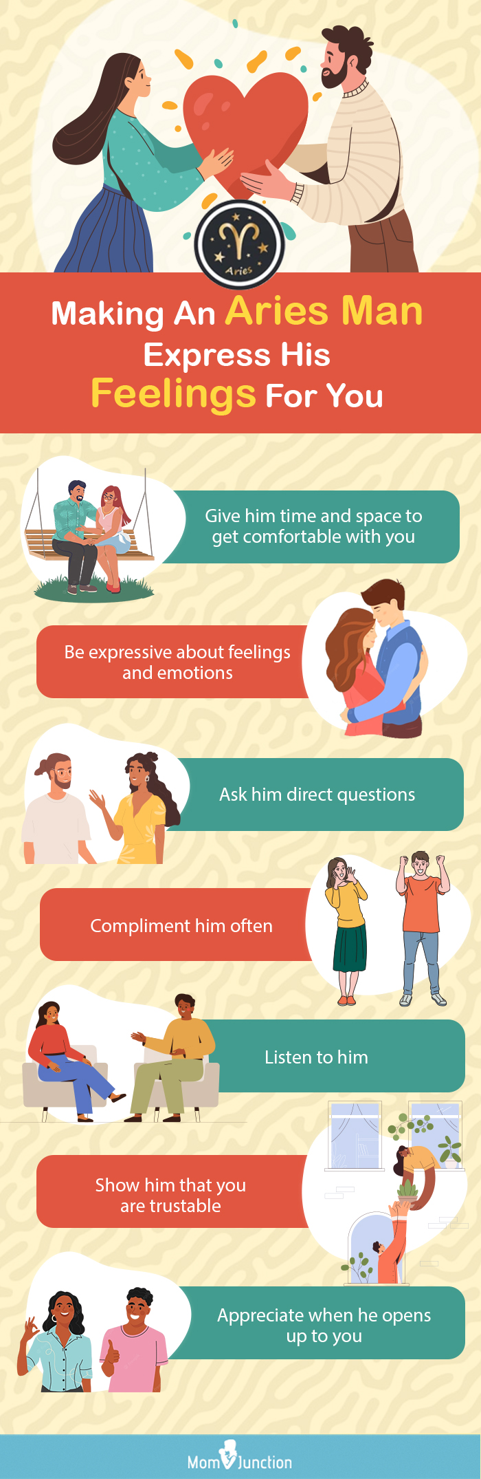 making an aries man express his feelings for you (infographic)