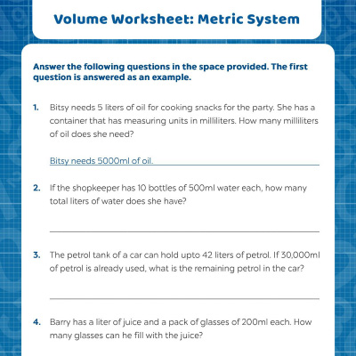 Metric System Of Measuring Volume