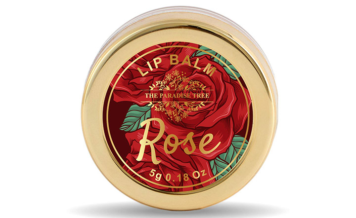 Natural Rose Petals Lip Balm With Pink Tint