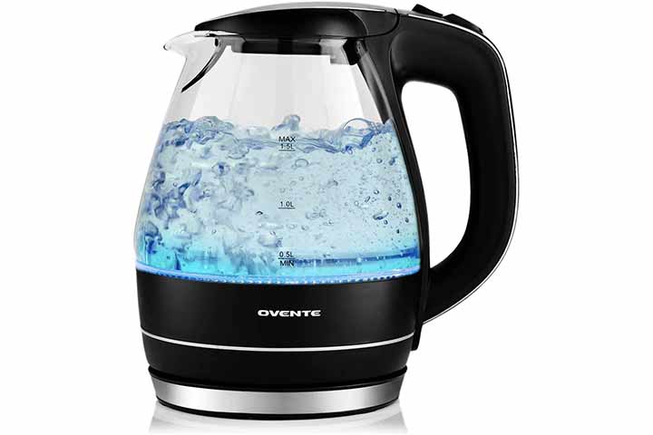 Ovente Portable Electric Glass Kettle