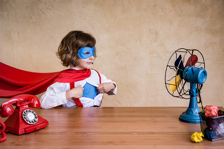 Give examples of people the toddler admires, such as superheroes
