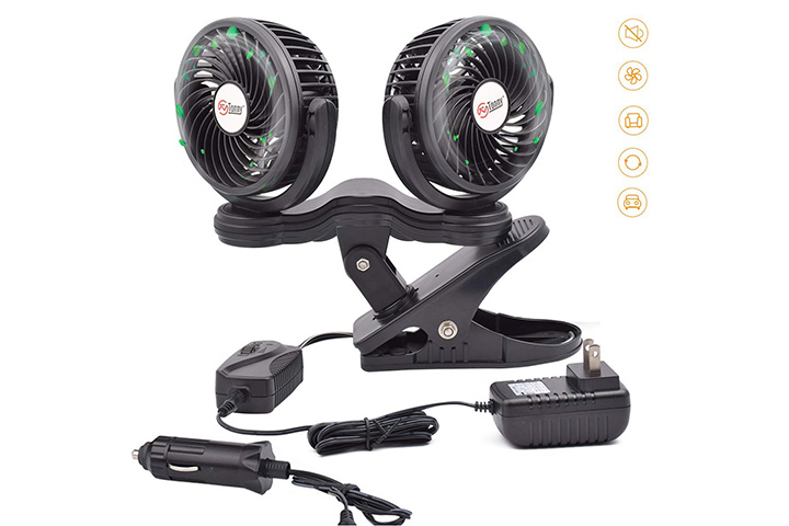TN Tonny Dual Head Clip Electric Fan