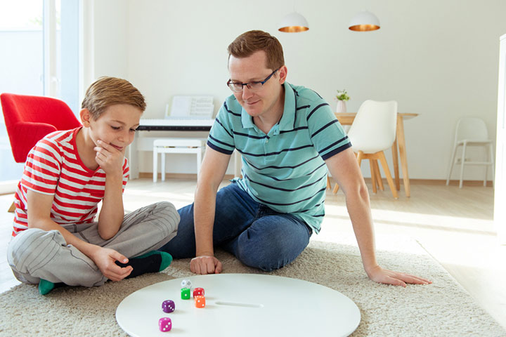 3 or more, dice games for kids