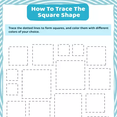 Tracing Worksheets: Trace The Square Shape