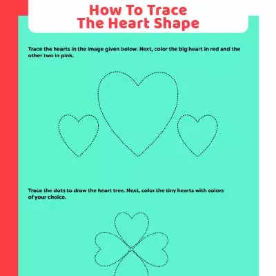 Tracing Worksheets: Trace The Heart Shape