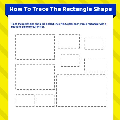 Tracing Worksheets: Trace The Rectangle Shape
