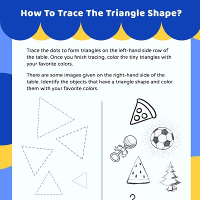 Tracing Worksheets: Trace The Triangle Shape