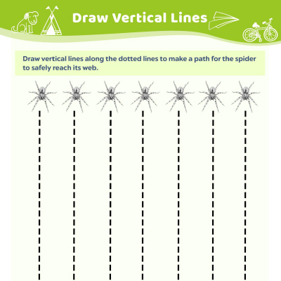Tracing Worksheets: Trace The Vertical Lines