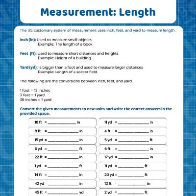 Units of Length: Inches, Feets, Yards, Miles