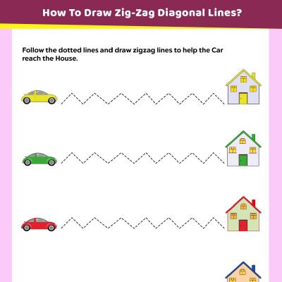 tracing worksheets trace the zig zag diagonal lines momjunction