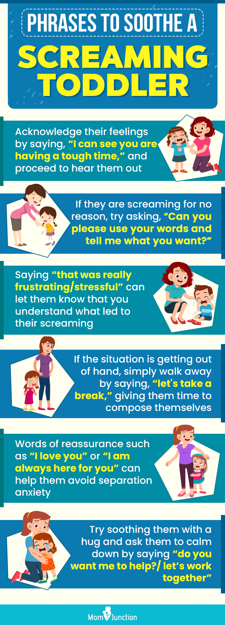 phrases to soothe a screaming toddler [infographic]