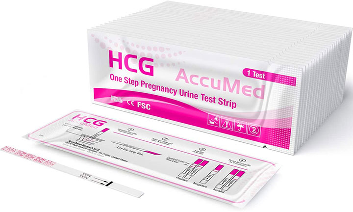 AccuMed HCG One-Step Pregnancy Urine Test Strip