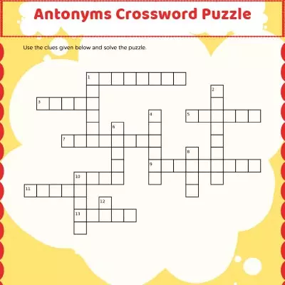 Antonyms Crossword Puzzle_image