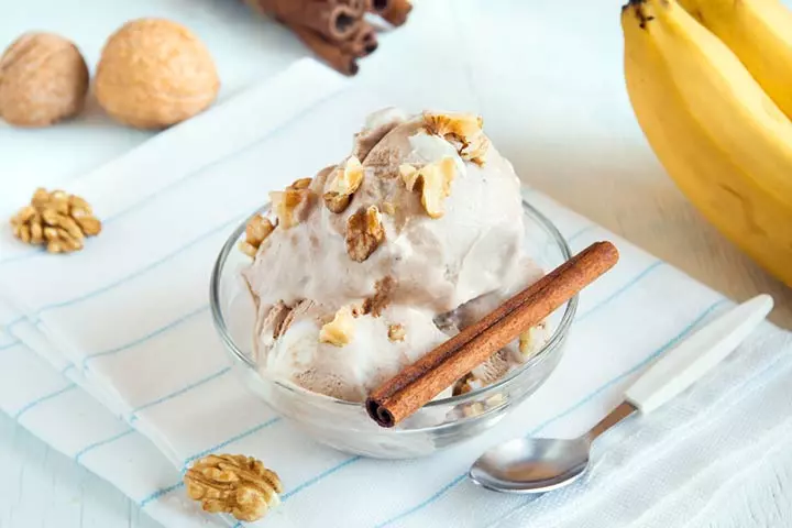 Banana ice cream for kids