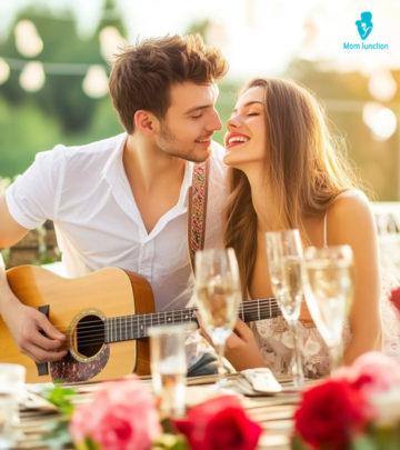 Instead of simply expressing it in words, use romantic songs to share your feelings.