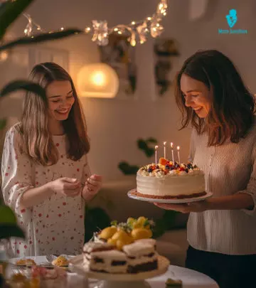 Husband Enjoying Birthday Wishes From His Wife