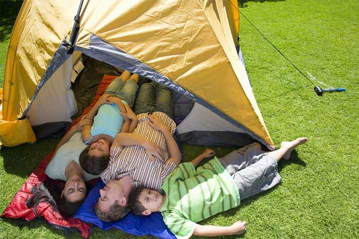 Camp in the backyard