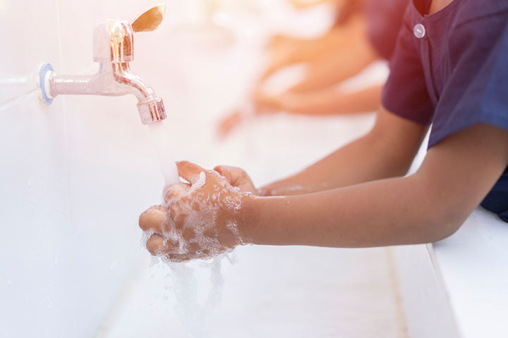 Excessive hand washing is a symptom of OCD in children