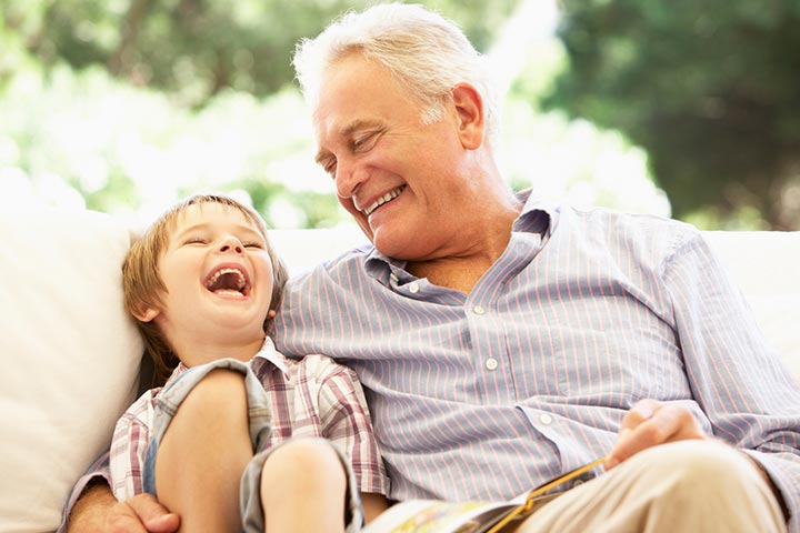 Grandchildren bring smiles to the faces of their grandparents