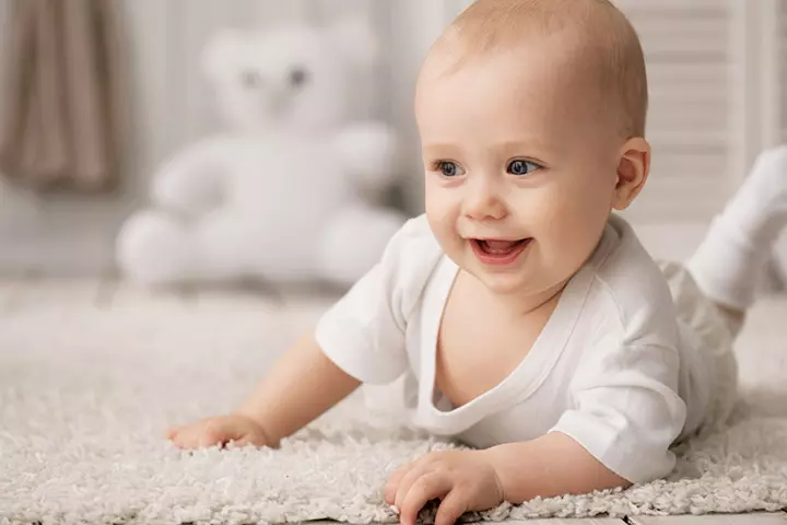 Place your baby on softer surfaces for crawling