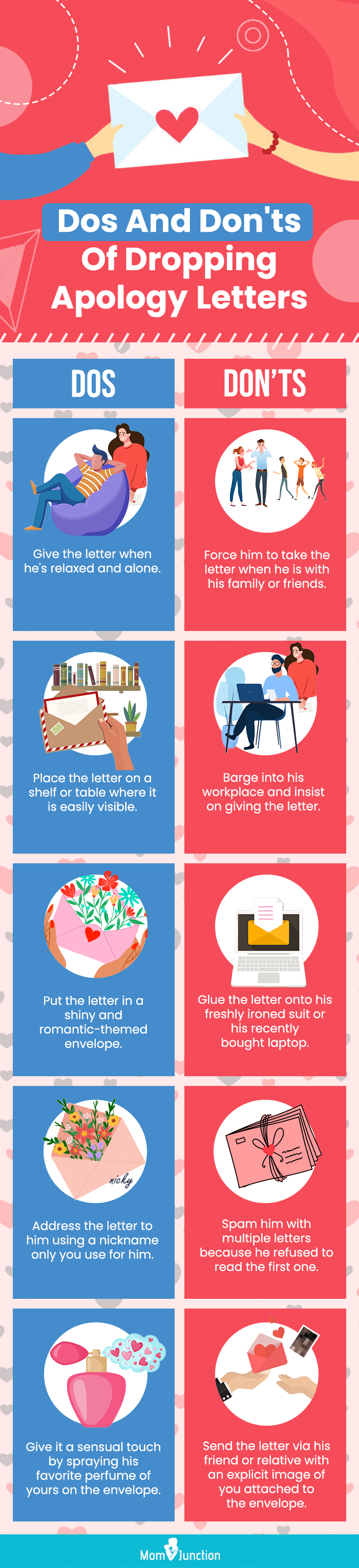 do and donts of dropping a letter (infographic)