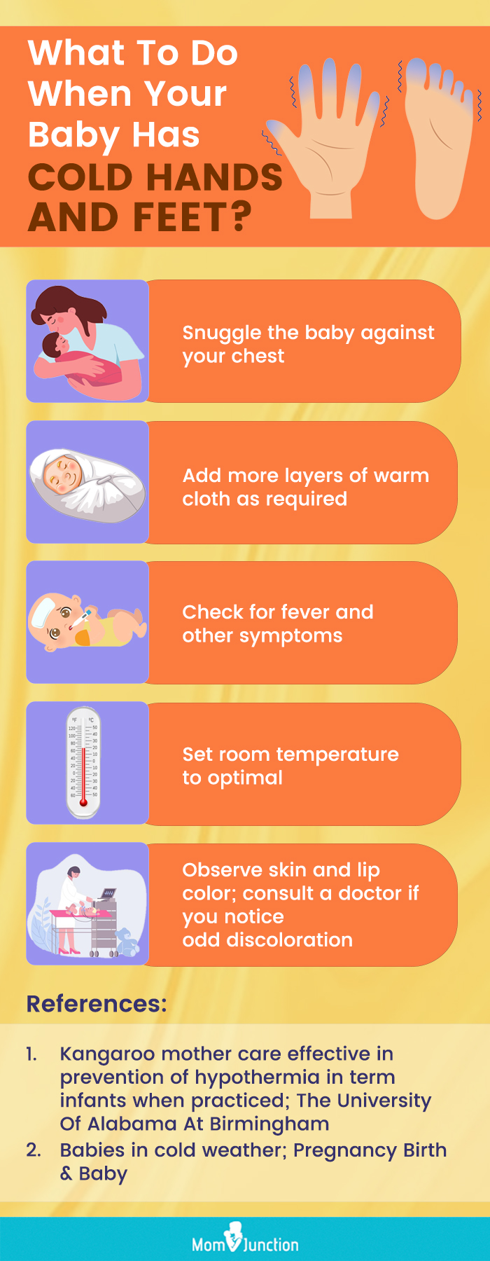 what to do when your baby has cold hands and feet [infographic]