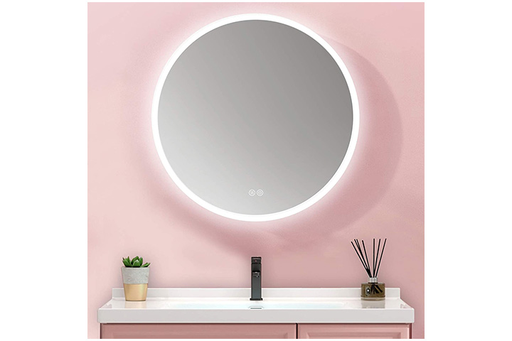 Miaohui Round LED Bathroom Mirror
