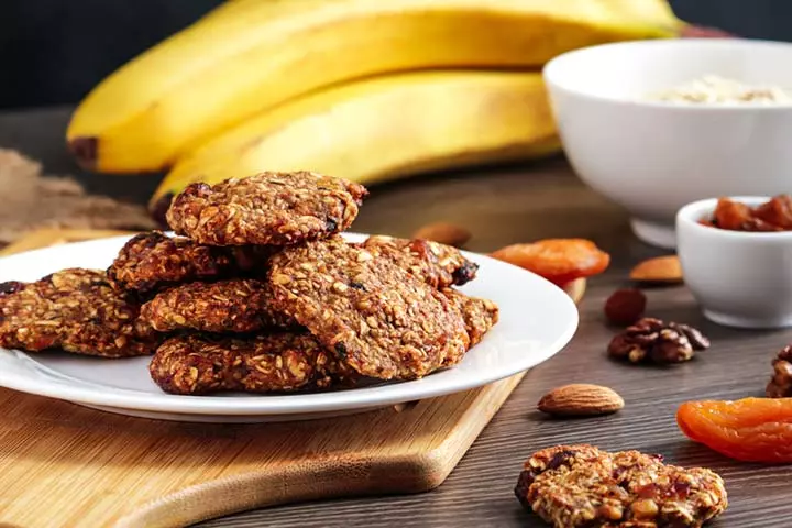 Oats banana cookies for kids