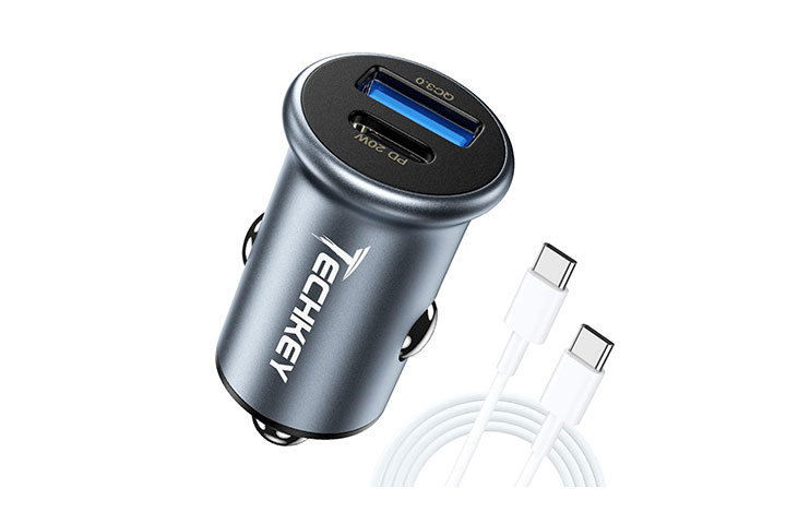 TECHKEY Fast USB Car Charger