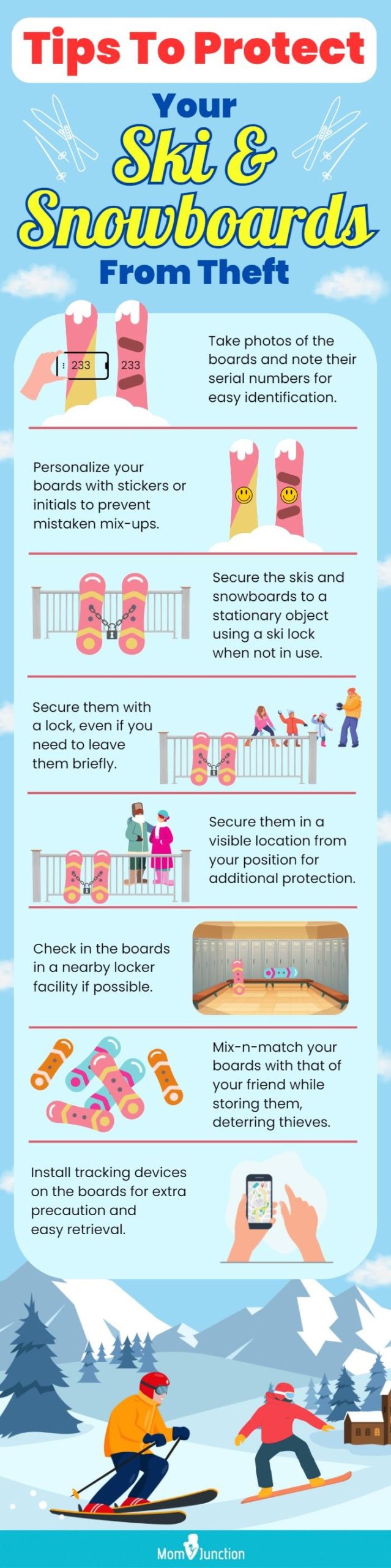Tips To Protect Your Ski And Snowboards From Theft (infographic)