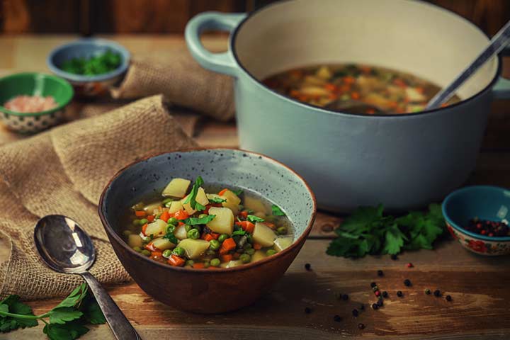 Veggie soup recipe, immunity boosting foods for kids