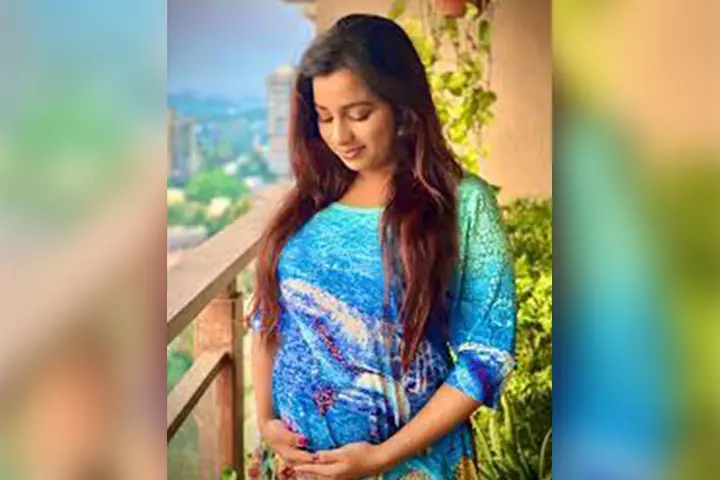 Super excited about her baby,