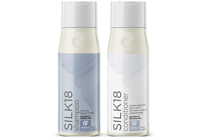 Maple Holistics Silk18 Shampoo And Conditioner Set For Frizz Control