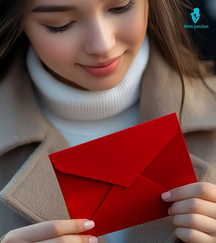 A Woman Opening Love Letter