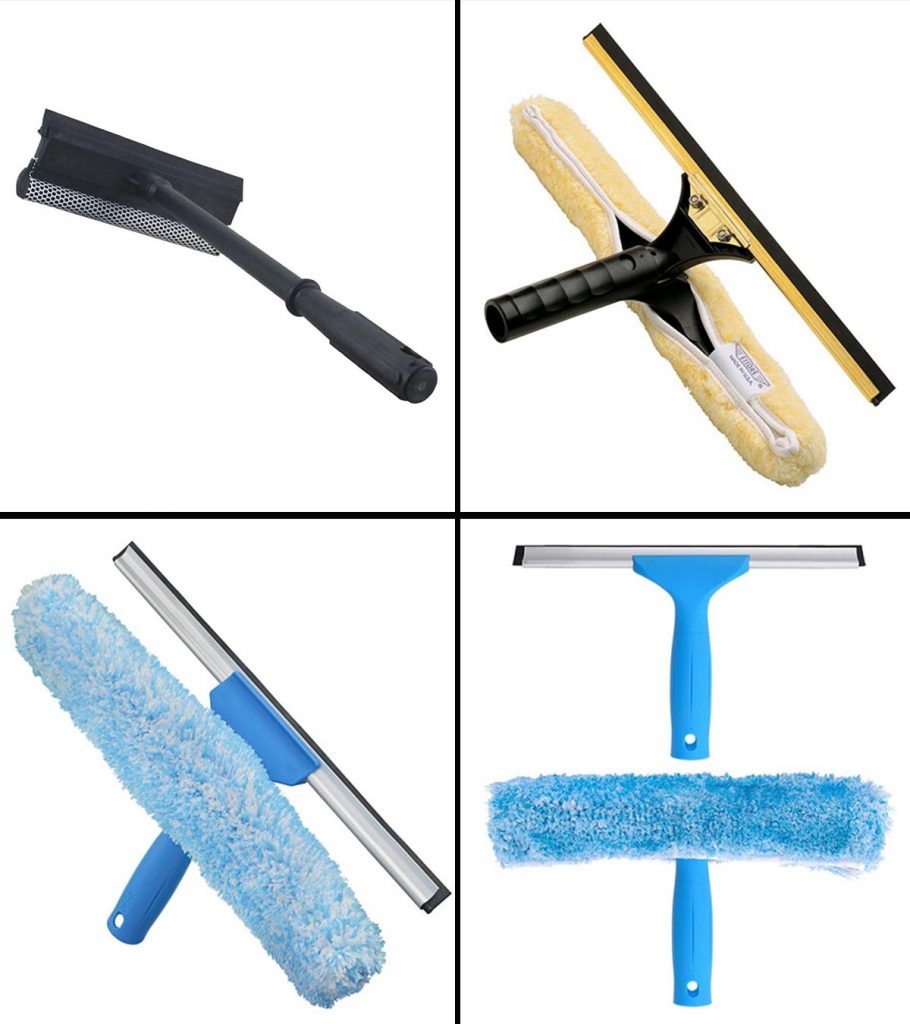 Window Cleaning Combo with Extension Pole ITTAHO Window Squeegee Cleaner 2 in 1 Squeegee with Sponge Window Washing Equipment for Glass Shower High Window 
