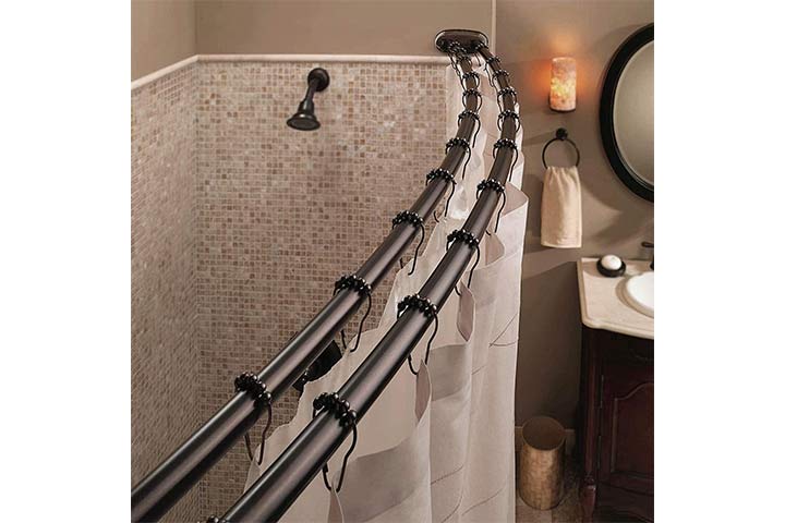 Bennington Adjustable Double Curved Shower Curtain Rod 
