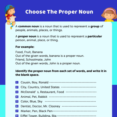 Choose Proper Noun From The Given Options