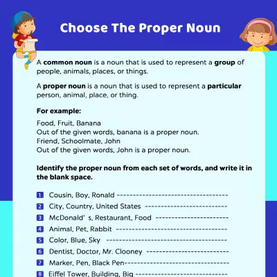 Choose Proper Noun From The Given Options_image