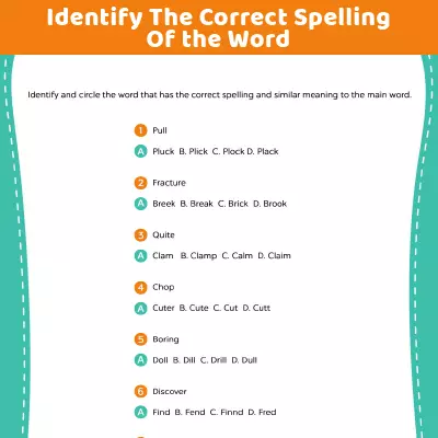 Choose The Correct Spelling & Similar Meaning Word_image