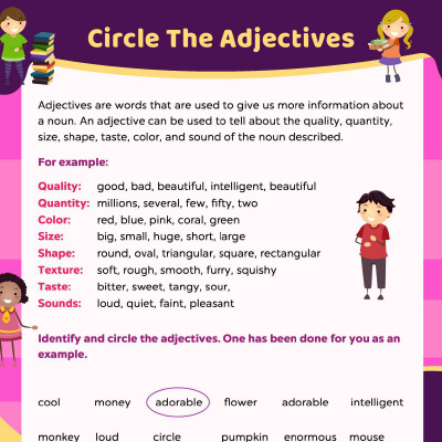 Circle The Adjectives