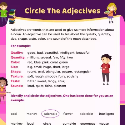 Circle The Adjectives