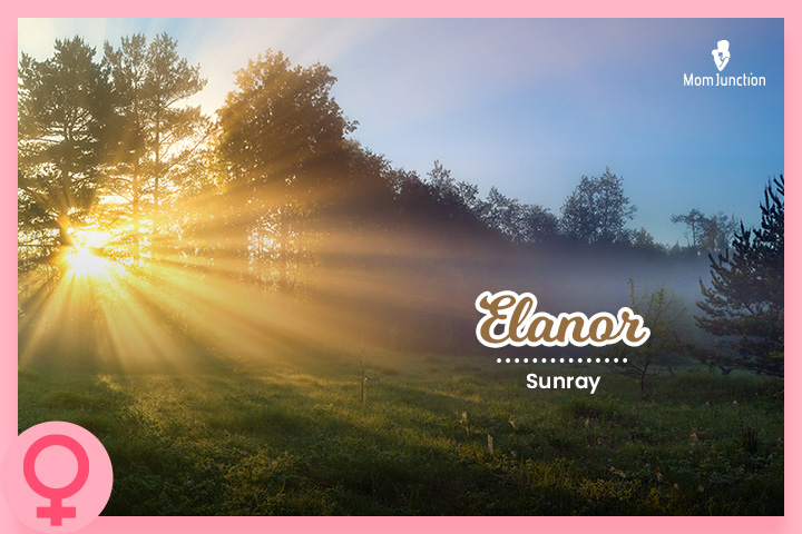 The name Elanor means sunrays