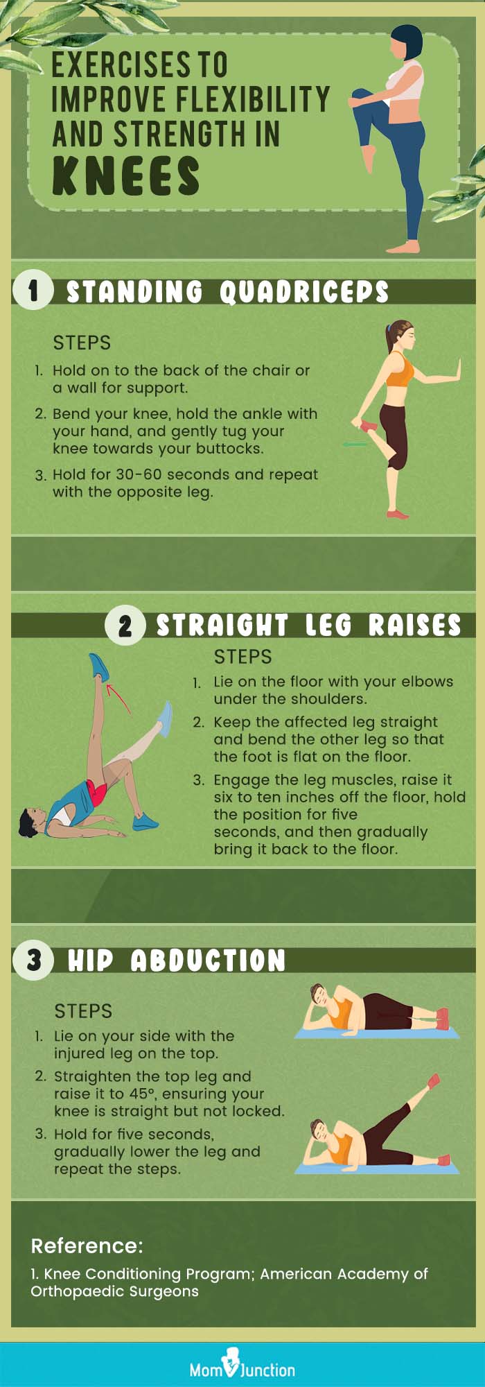 exercises to manage knee pain in teens [infographic]