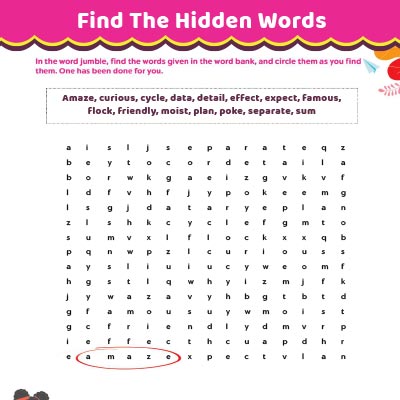 Find The Hidden Words From The Word Jumble