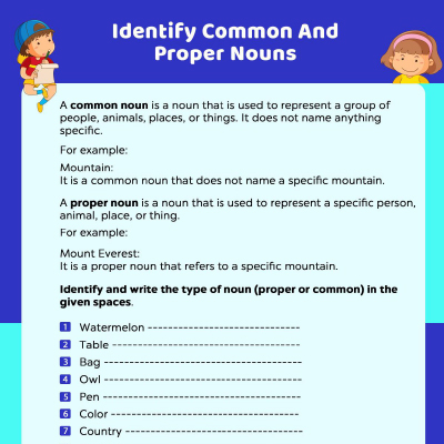 Identify Common & Proper Noun