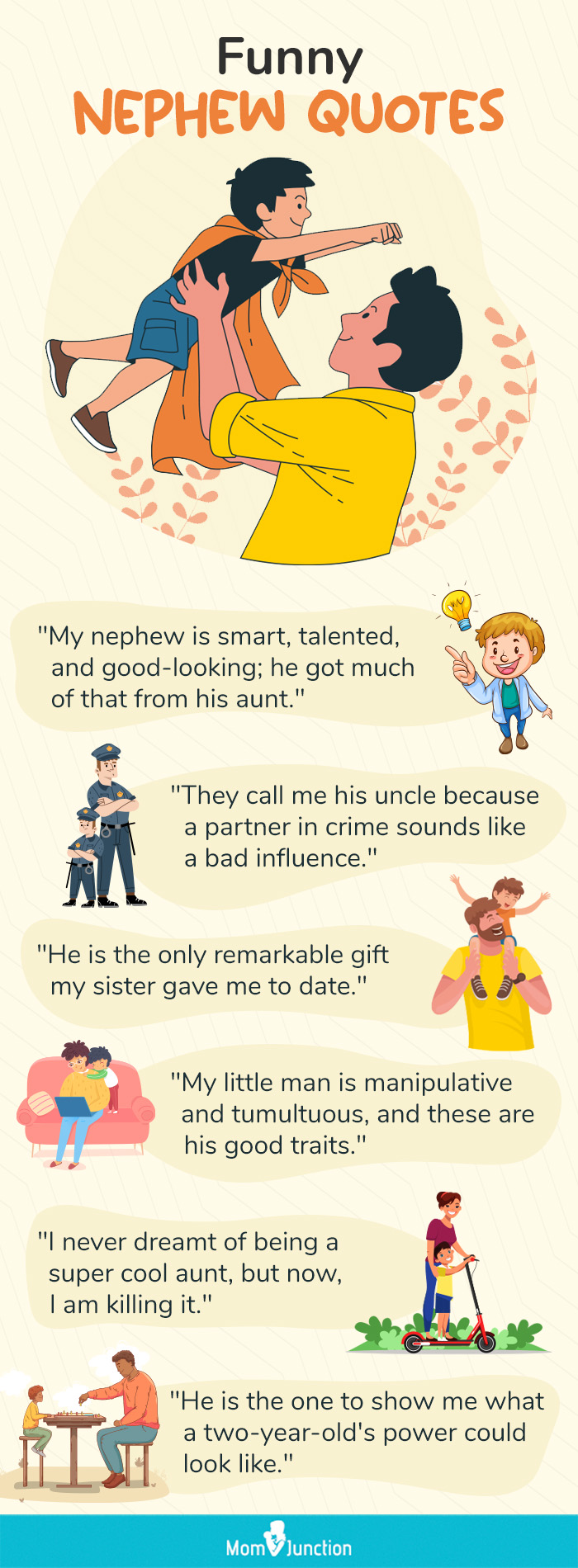 funny nephew quotes (infographic)