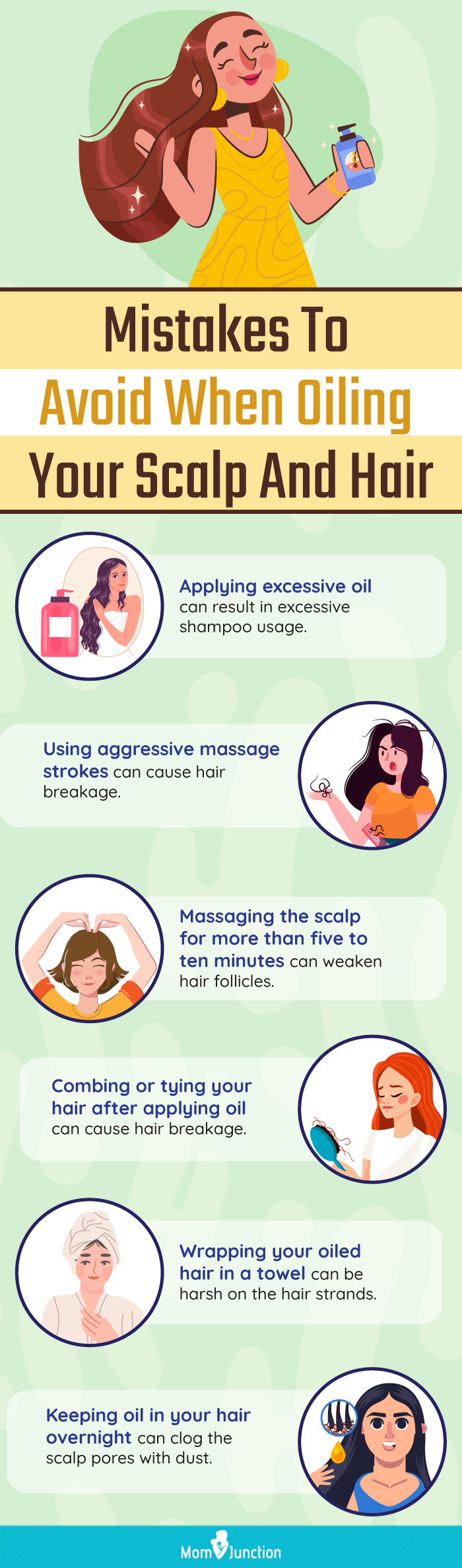 Mistakes To Avoid When Oiling Your Scalp And Hair (infographic)