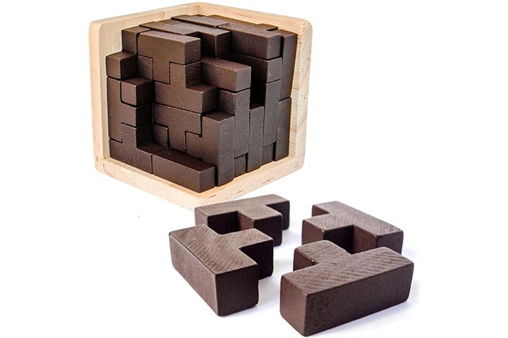 Best IMPOSSIBLE Wood Puzzle Cube Secret Puzzle Box Toy Brain Teaser IQ Test NEW 