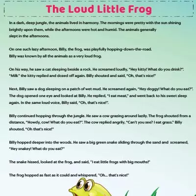 Reading Comprehension: The Loud Little Frog_image